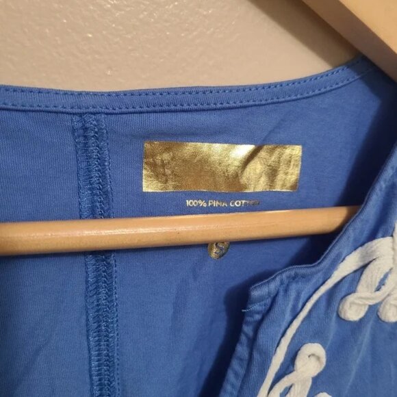 🌸Lilly Pulitzer🌸 EUC Brewster T-Shirt Dress in Bay Blue Size S - Picture 7 of 8